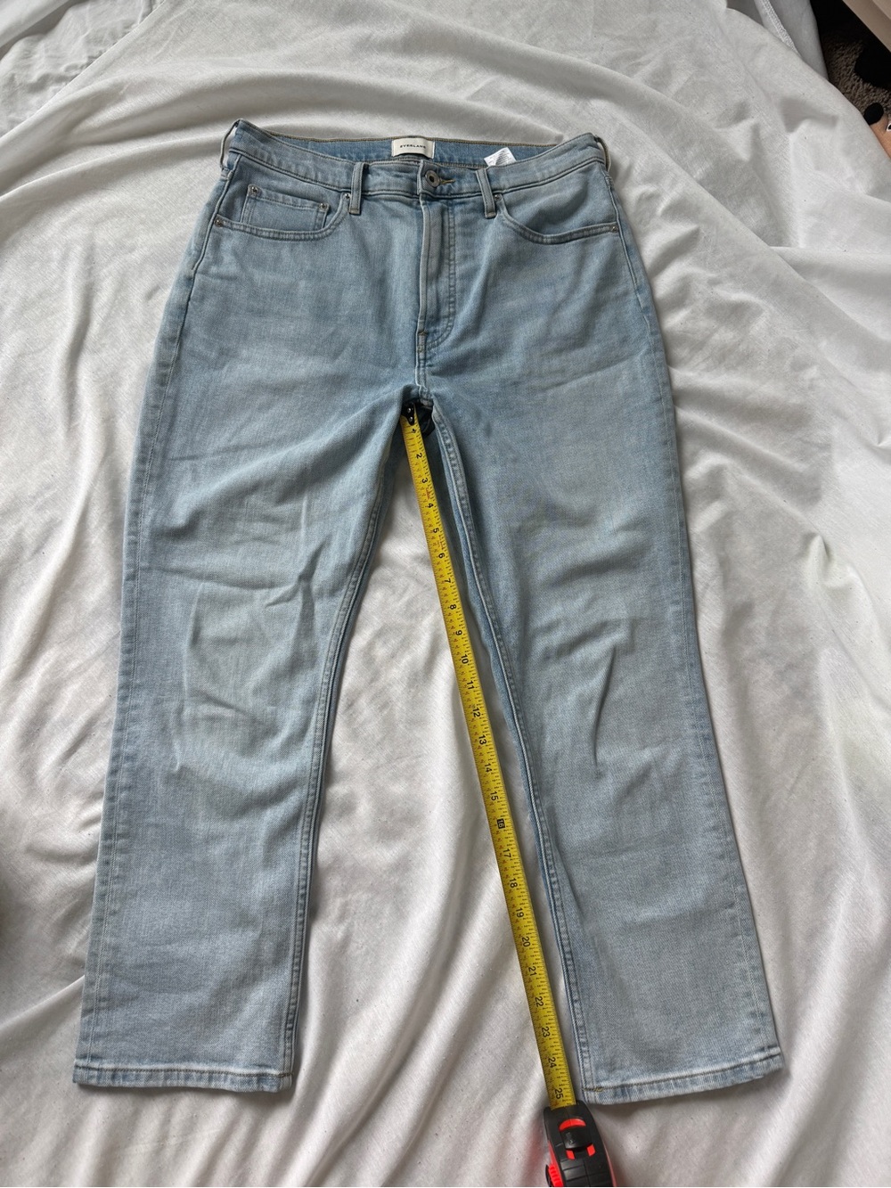 Everlane The Original Cheeky Jean Women’s 30S Light Wash Straight Leg Crop - Picture 3 of 7